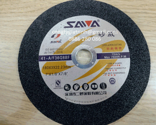 ĐÁ CẮT SAWA 180X3.0X22.23 MÀU ĐEN