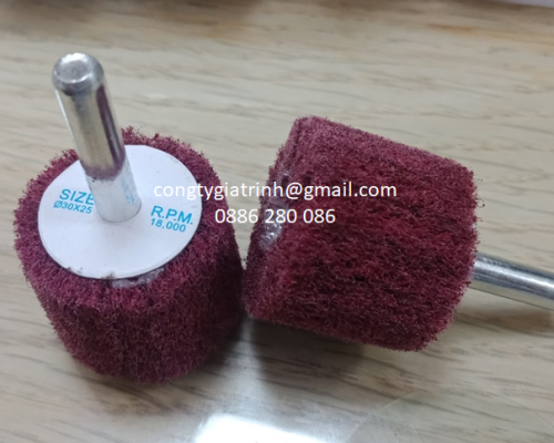 NỈ NHÁM HÌNH TRỤ ĐỎ 30X25X6
