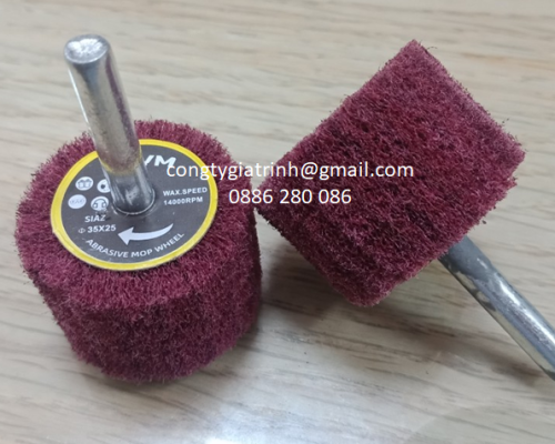 NỈ NHÁM HÌNH TRỤ ĐỎ 35X25X6