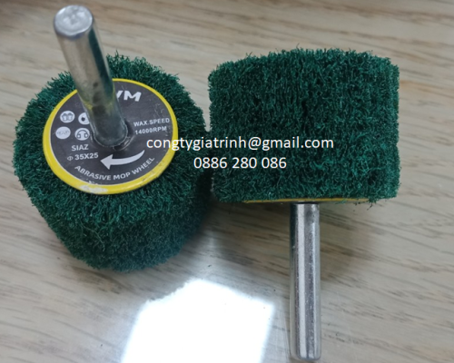 NỈ NHÁM HÌNH TRỤ XANH 35X25X6