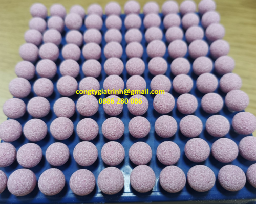 Bộ đá cây tròn 3X10 Màu hồng