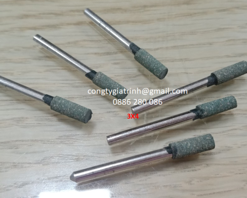 Đầu mài cao su hạt trụ 3x4