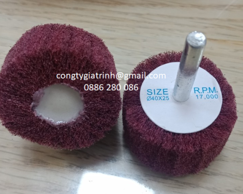 NỈ NHÁM HÌNH TRỤ ĐỎ 40X25X6