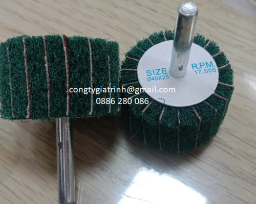 NỈ KẸP NHÁM HÌNH TRỤ XANH SỌC 40X25X6