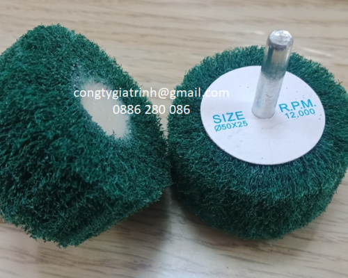 NỈ NHÁM HÌNH TRỤ XANH 50X25X6