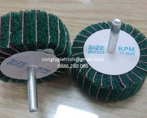 NỈ KẸP NHÁM HÌNH TRỤ XANH SỌC 60X25X6