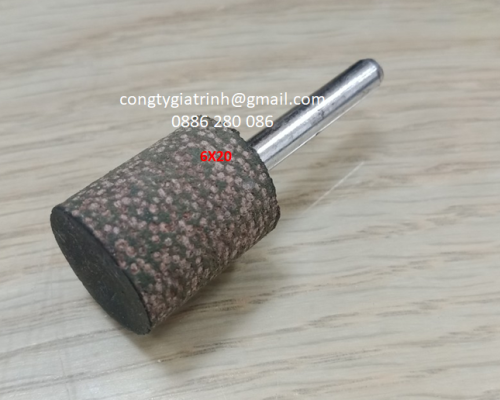 Đầu mài cao su hạt trụ 6x20