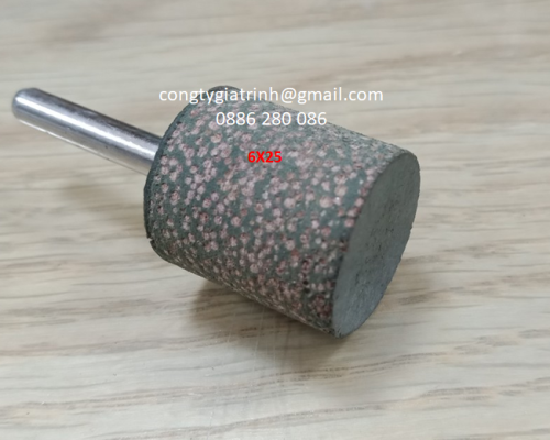 Đầu mài cao su hạt trụ 6x25