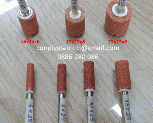 ĐÁ MÀI CÀ LEM TRỤ DÀI 25 CÁN 6 - 38A MÀU CAM