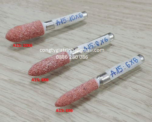 ĐÁ MÀI CÀ LEM NHỌN A15 CÁN 6 - 38A MÀU CAM