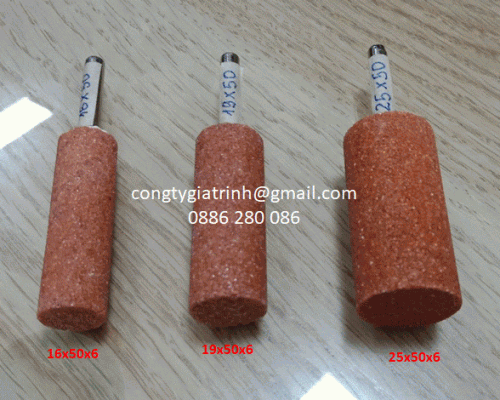 ĐÁ MÀI CÀ LEM TRỤ DÀI 50 CÁN 6 - 38A MÀU CAM