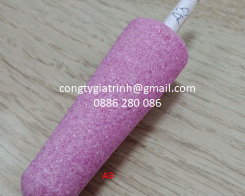ĐÁ MÀI CÀ LEM HÌNH NHỌN ĐẦU TRÒN A3 CÁN 6 - PA MÀU HỒNG
