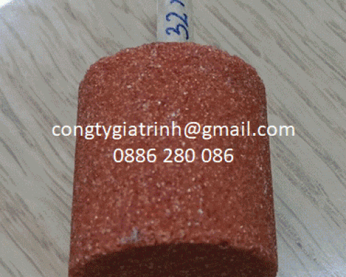 ĐÁ MÀI CÀ LEM TRỤ ø32 CÁN 6 - 38A MÀU CAM