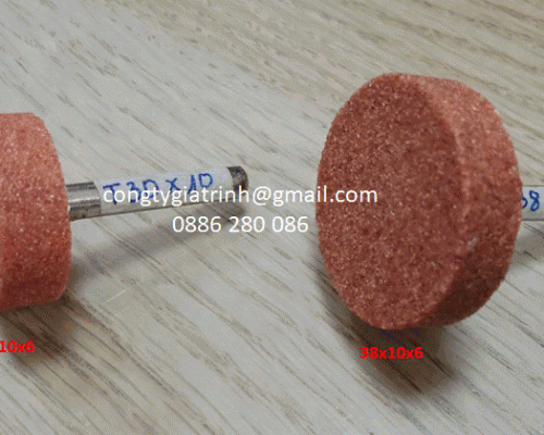 ĐÁ MÀI CÀ LEM HÌNH T 10 CÁN 6 - 38A MÀU CAM