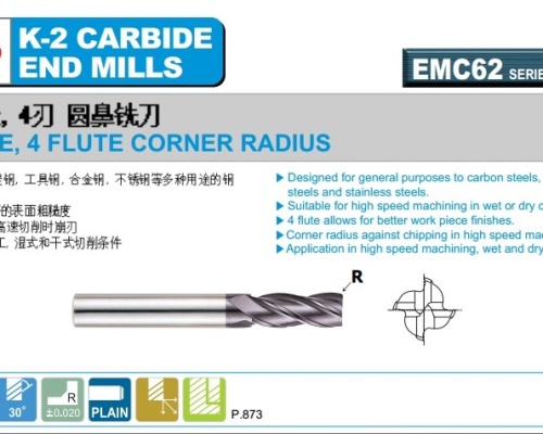 PHAY HỢP KIM 4ME R GÓC K2-EMC62