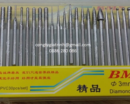 Bộ tổ hợp mũi mài kim cương BMS-30