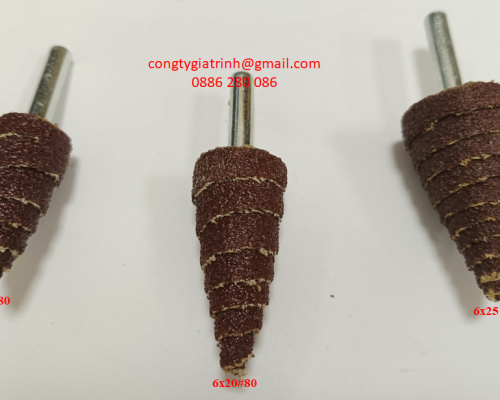 Nhám cây thông / Đá mài nhám hình chóp (oval) / Nhám xếp hình nón
