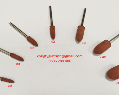 ĐẦU MÀI CAO SU MÀU ĐỎ HÌNH NHỌN