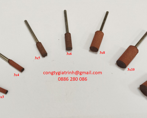 ĐẦU MÀI CAO SU MÀU ĐỎ HÌNH TRỤ