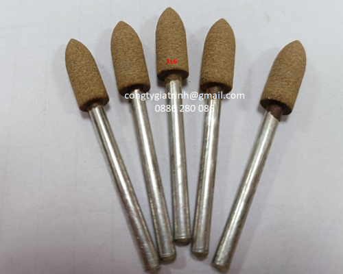 Đầu mài da bò nhọn 3x6