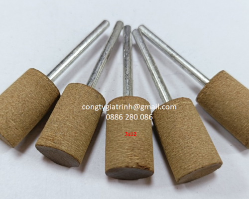 Đầu mài da bò trụ 3x12