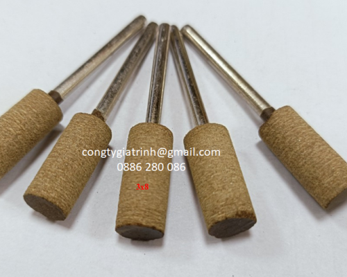 Đầu mài da bò trụ 3x8