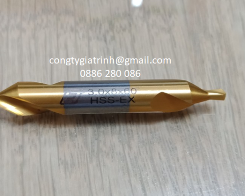 Khoan tâm HSS+Tin M3X8X60⁰ ET