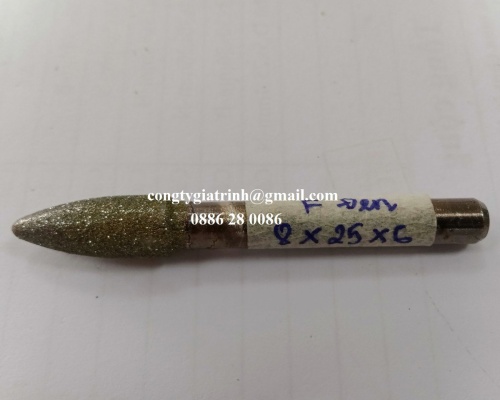 MŨI MÀI KIM CƯƠNG HÌNH F ĐEN CÁN 6