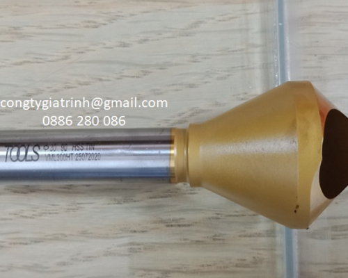 DAO PHAY VÁT MÉP CÓ LỖ HSS+TIN-M30 x 90º ET