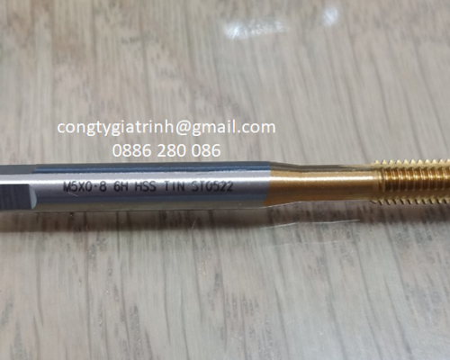 TARO THẲNG VÀNG HSS M5x0.8_TESKA