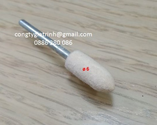 Nỉ trắng nhọn 3X6