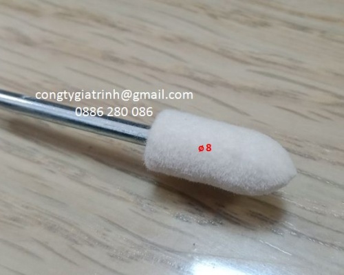 Nỉ trắng nhọn 3X8