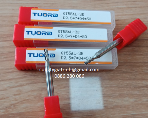Dao phay nhôm GT55AL-D2.5X7XD4X50X3T