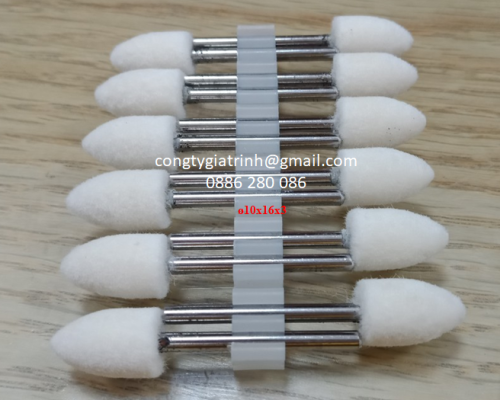 Nỉ trắng nhọn ø10x16x3 Joilraplu