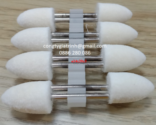 Nỉ trắng nhọn ø14x20x3 Joilraplu