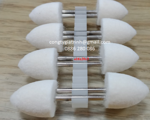 Nỉ trắng nhọn ø16x20x3 Joilraplu