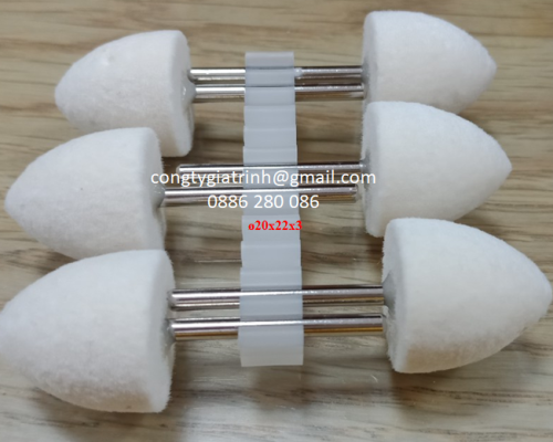 Nỉ trắng nhọn ø20x22x3 Joilraplu