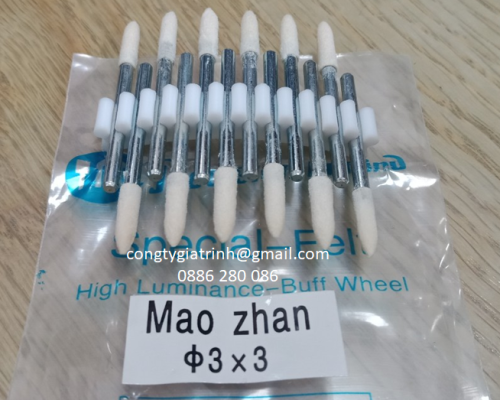 Nỉ trắng nhọn ø3x3 maozhan