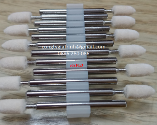 Nỉ trắng nhọn ø5x10x3 Joilraplu