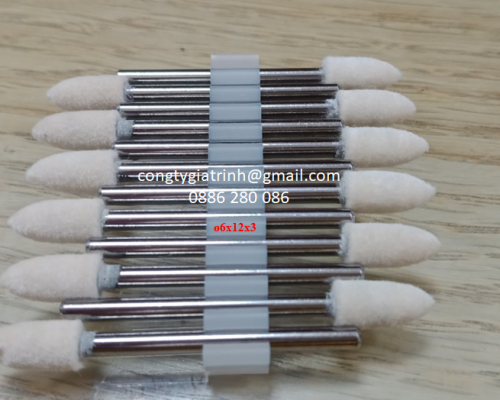 Nỉ trắng nhọn ø6x12x3Joilraplu