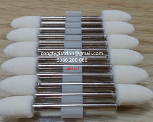 Nỉ trắng nhọn ø8x14x3 Joilraplu