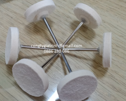 Nỉ trắng chữ T ø30