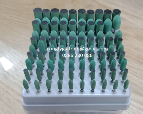 BỘ TỔ HỢP ĐẦU MÀI CAO SU XANH