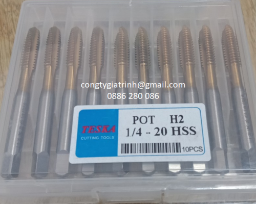 TARO THẲNG VÀNG HSS 1/4-20UNC_TESKA