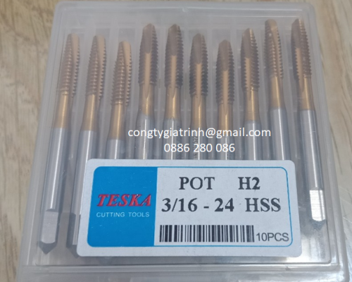 TARO THẲNG VÀNG HSS 3/16-24UNC_TESKA