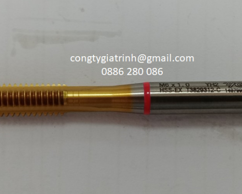 Taro thẳng vàng M6X1.0