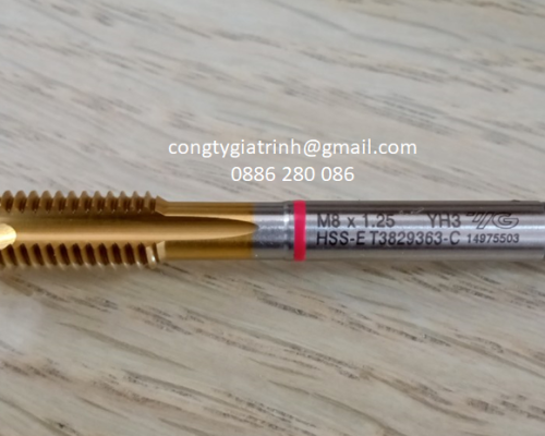 Taro thẳng vàng M8X1.25