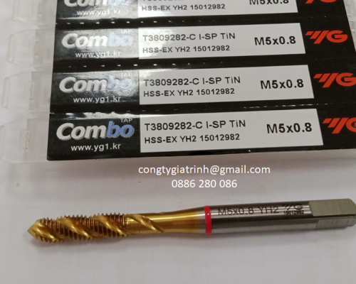 Taro xoắn vàng M5X0.8