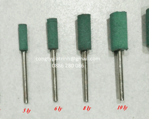 ĐẦU MÀI CAO SU TRỤ XANH