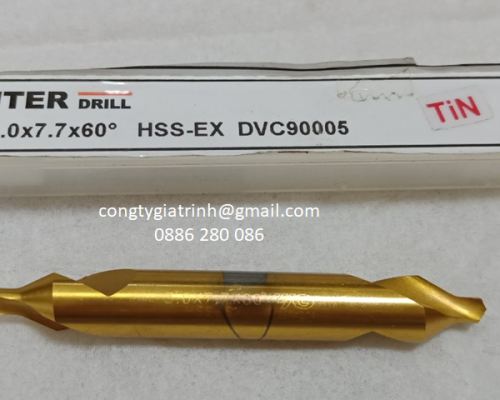 Khoan tâm vàng HSS-EX 3.0X7.7X60° YG